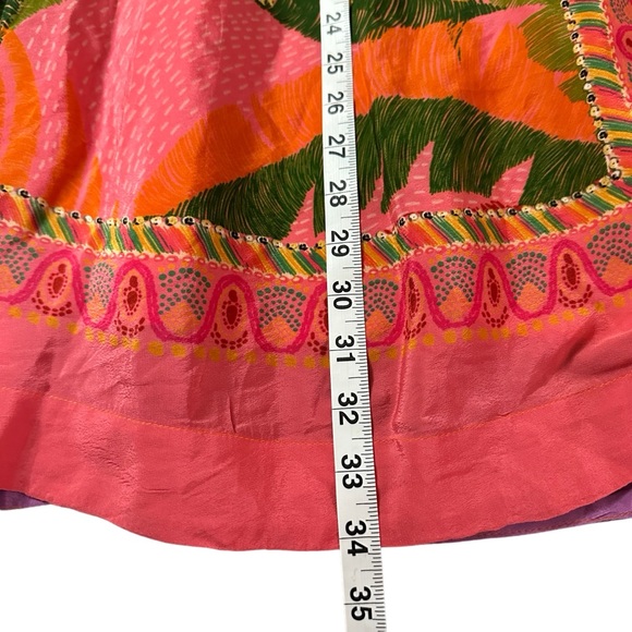 NEW FARM RIO Mixed Scarves Midi Skirt In Multicolor Size Medium - Picture 15 of 16